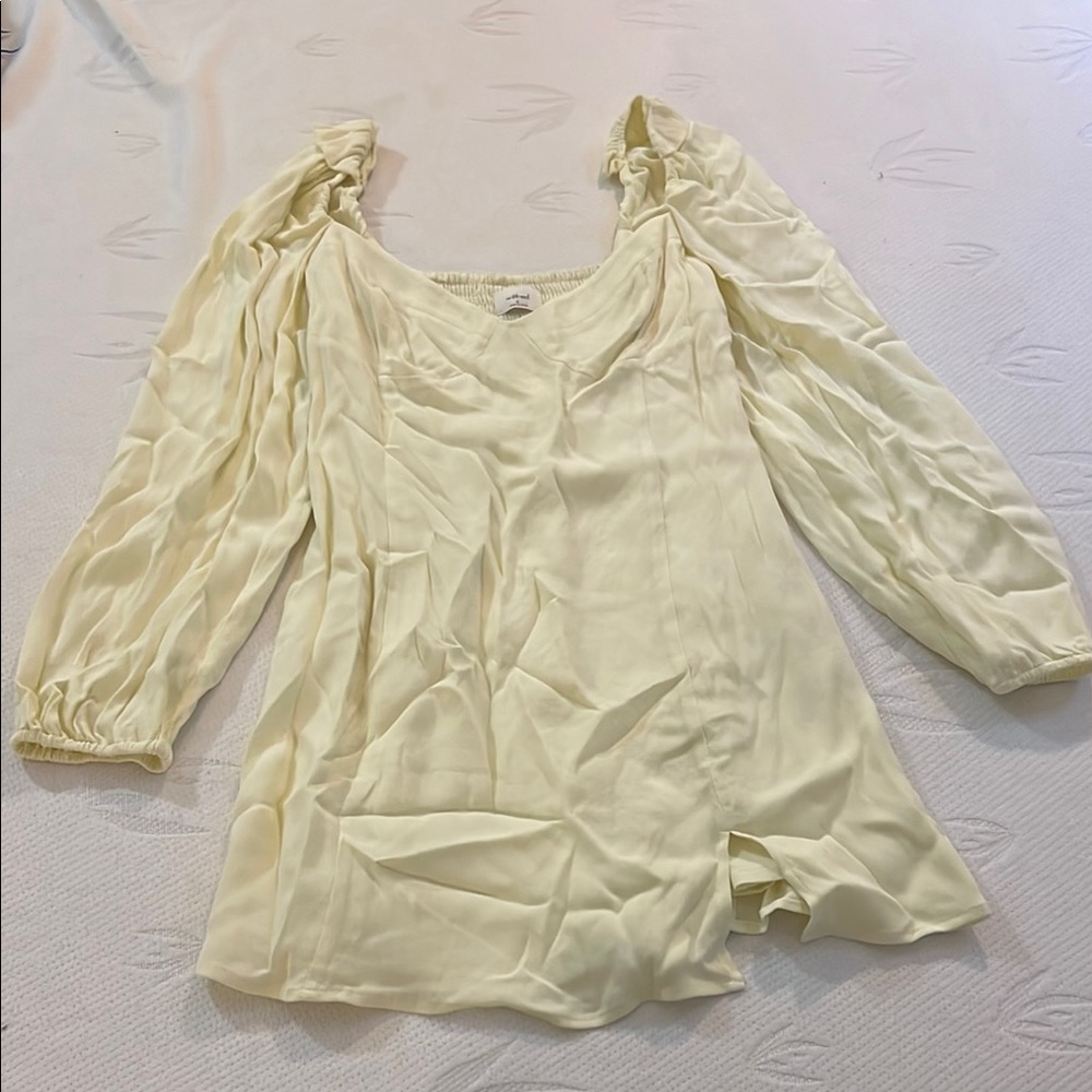 Wilfred Yellow Long Sleeve Dress